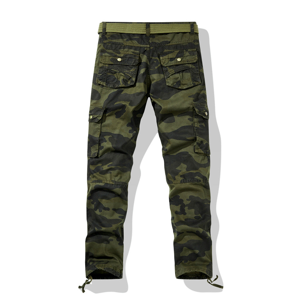 Mervald | Homme Pantalon Cargo Camouflage Multi-Poches - Green - Image 2