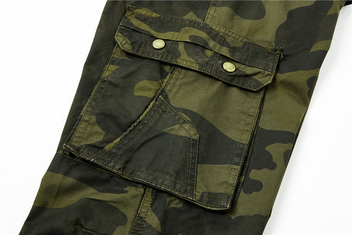 Mervald | Homme Pantalon Cargo Camouflage Multi-Poches - Green - Image 3