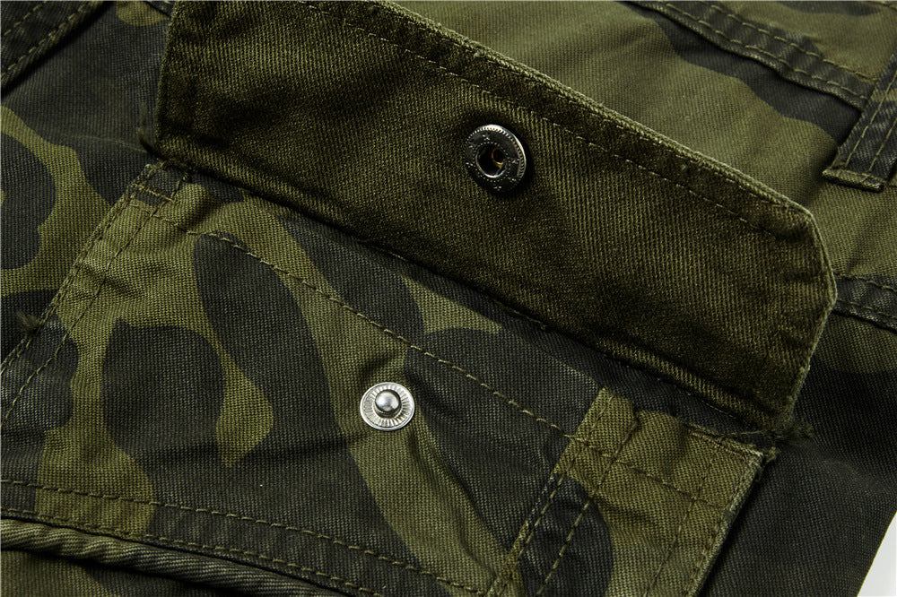 Mervald | Homme Pantalon Cargo Camouflage Multi-Poches - Green - Image 5
