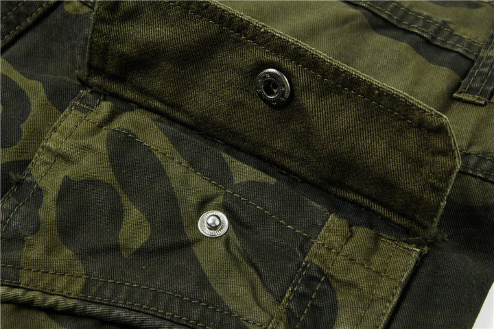 Mervald | Homme Pantalon Cargo Camouflage Multi-Poches - Green - Image 5