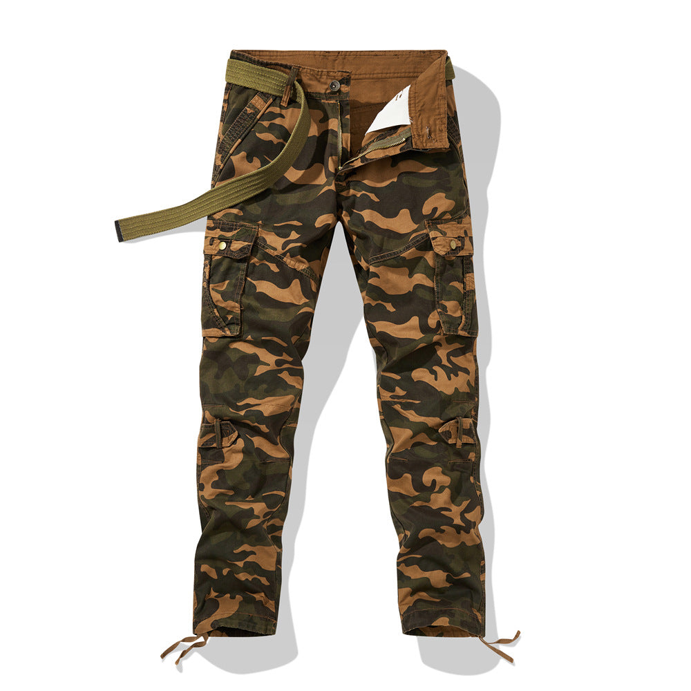 Mervald | Homme Pantalon Cargo Camouflage Multi-Poches - Green - Image 6
