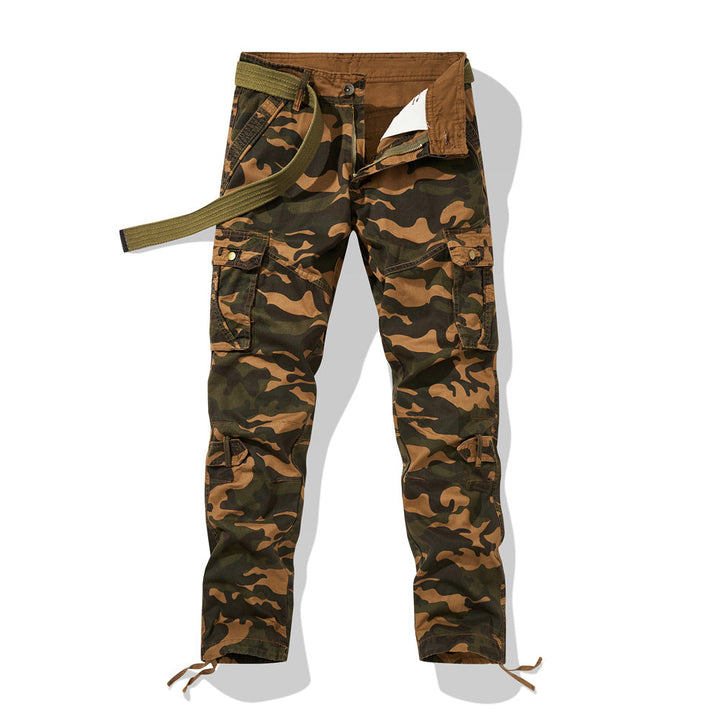 Mervald | Homme Pantalon Cargo Camouflage Multi-Poches - Green - Image 6