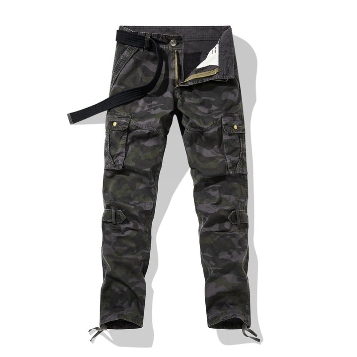 Mervald | Homme Pantalon Cargo Camouflage Multi-Poches - Green - Image 7