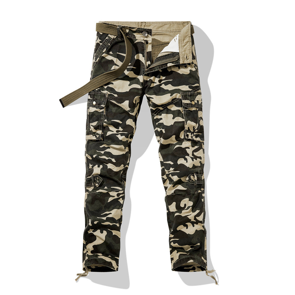 Mervald | Homme Pantalon Cargo Camouflage Multi-Poches - Green - Image 9