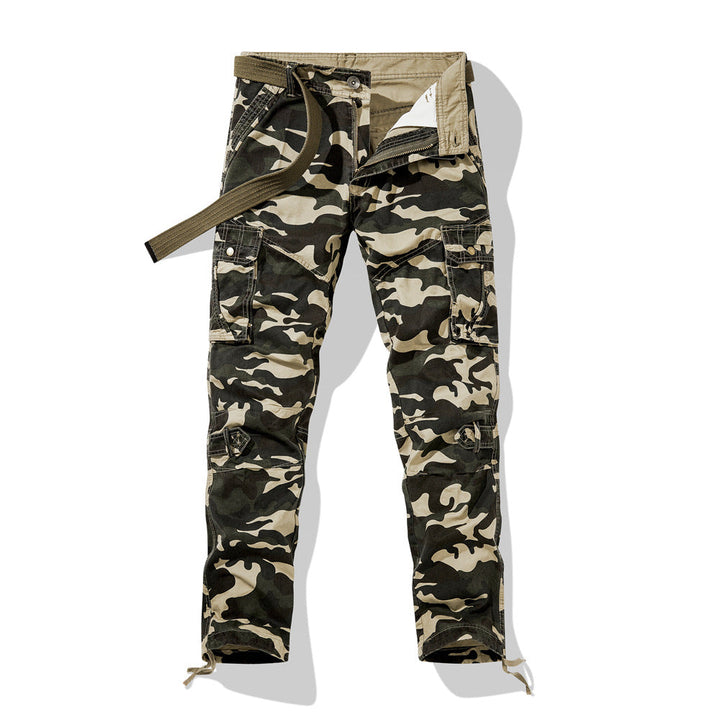 Mervald | Homme Pantalon Cargo Camouflage Multi-Poches - Green - Image 9