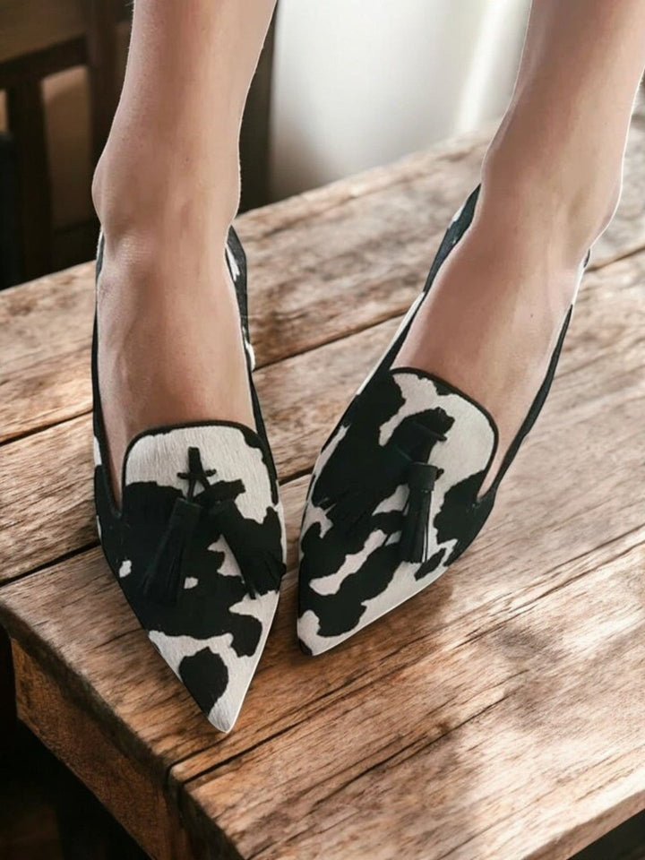 Mélisande | Femme Mocassins Imprimé Animal à Glands - Image 3