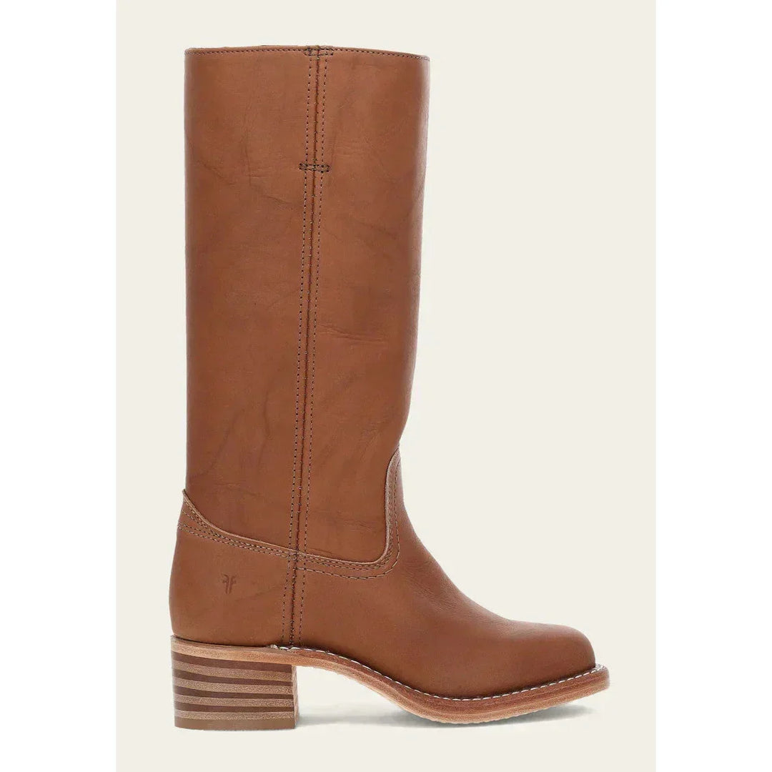 Morvaine | Bottes Campus Cuir Femme Talon Bloc - Camel - Image 11