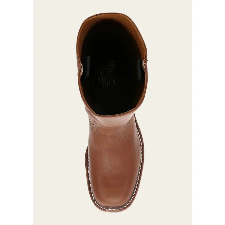 Morvaine | Bottes Campus Cuir Femme Talon Bloc - Camel - Image 12