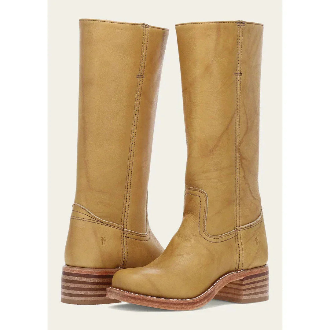 Morvaine | Bottes Campus Cuir Femme Talon Bloc - Camel - Image 24