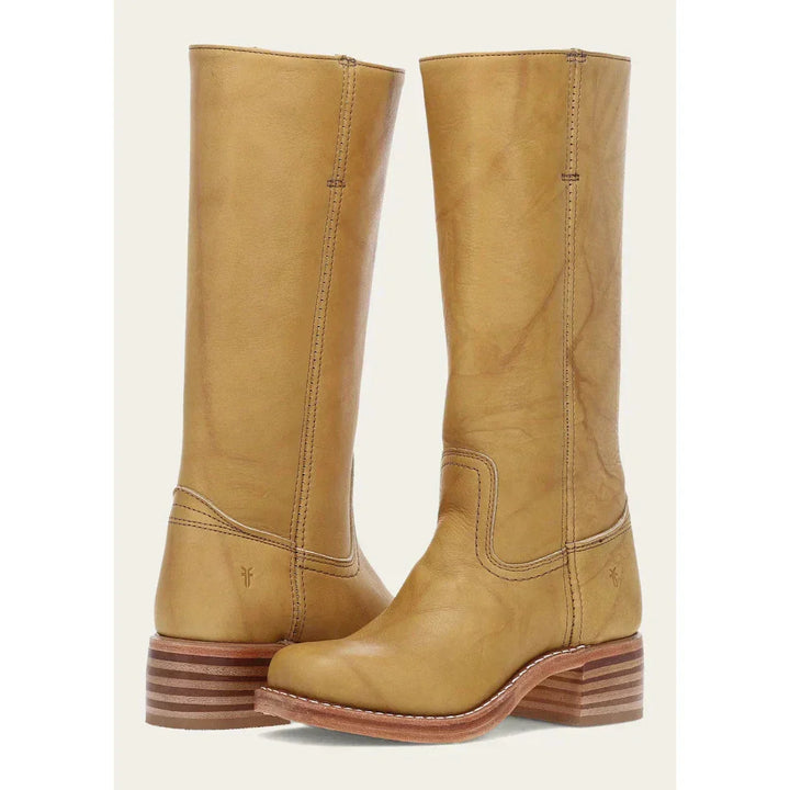 Morvaine | Bottes Campus Cuir Femme Talon Bloc - Camel - Image 24