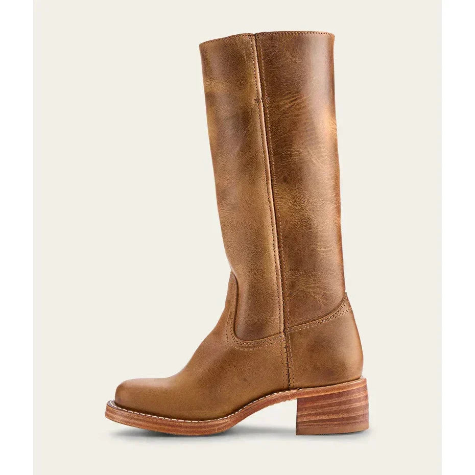 Morvaine | Bottes Campus Cuir Femme Talon Bloc - Camel - Image 25