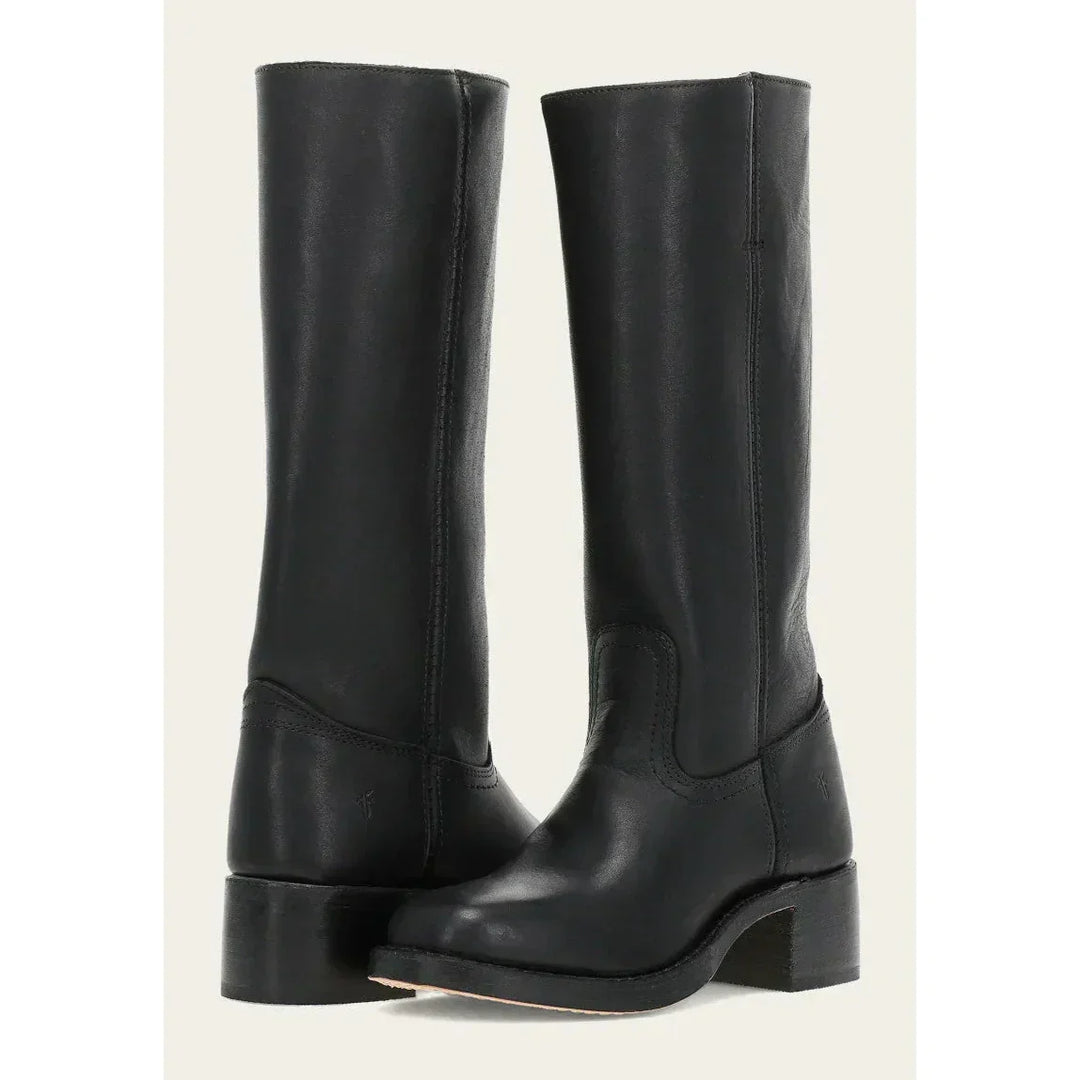 Morvaine | Bottes Campus Cuir Femme Talon Bloc - Camel - Image 26