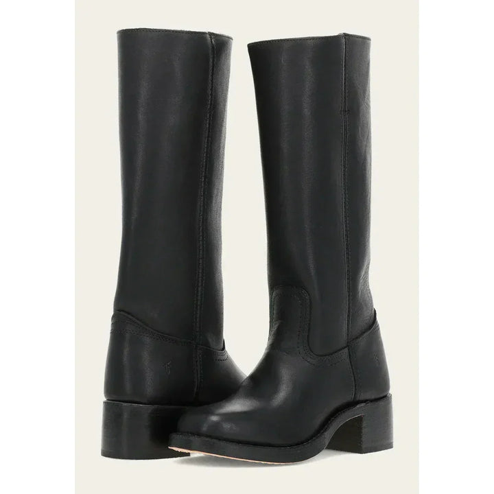 Morvaine | Bottes Campus Cuir Femme Talon Bloc - Camel - Image 26
