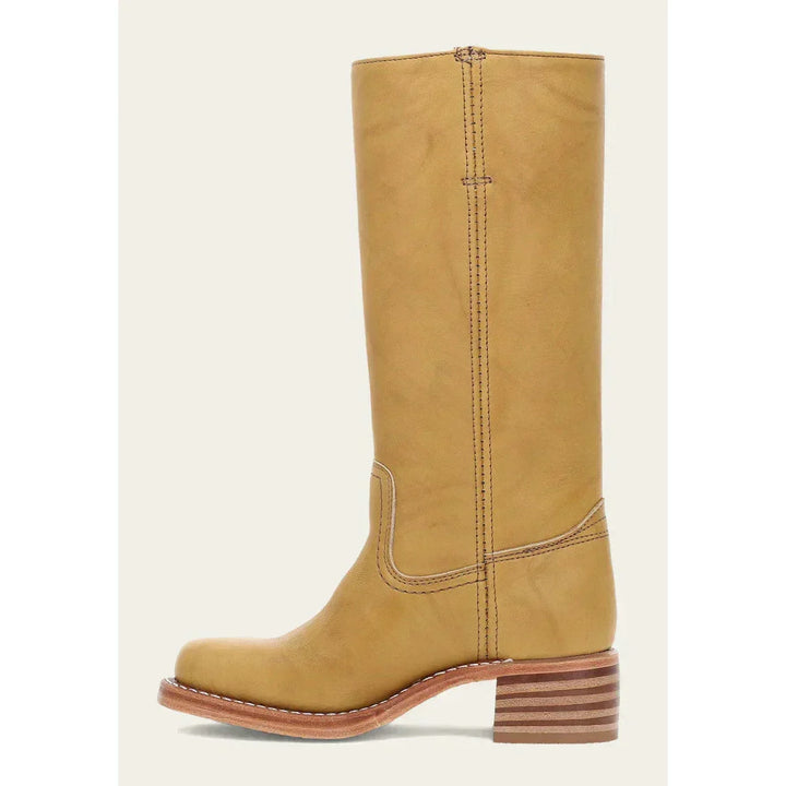 Morvaine | Bottes Campus Cuir Femme Talon Bloc - Camel - Image 5
