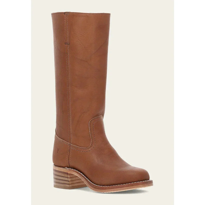 Morvaine | Bottes Campus Cuir Femme Talon Bloc - Camel - Image 9