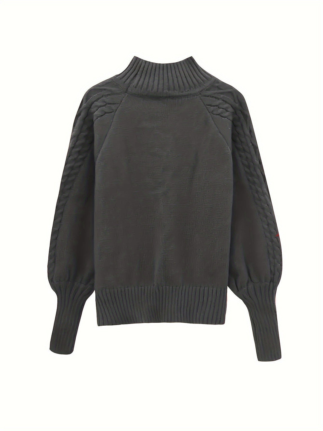 Nelvire | Pull Col Roulé Femme Torsadé Oversize - Green - Image 8