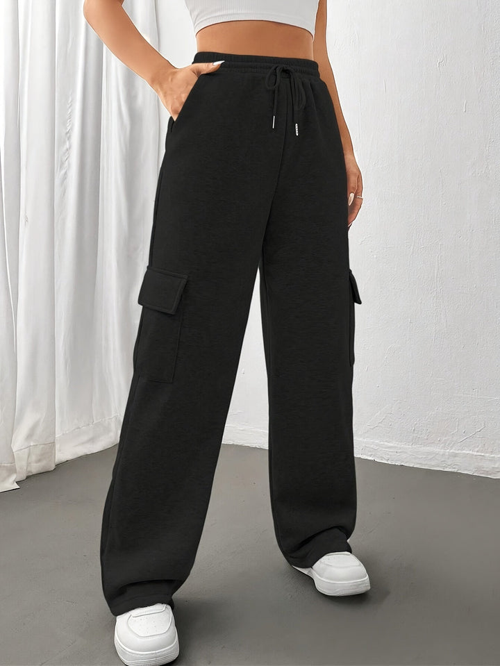 Nelvorde | Femme Pantalon Jogging Cargo Coupe Large - Light Grey - Image 10