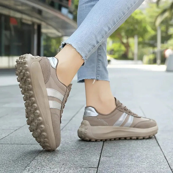 Nilvrae | Femme Baskets Orthopédiques Confort - Taupe - Image 4