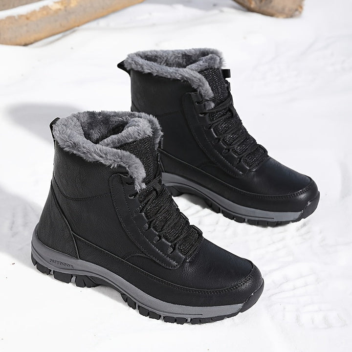 Nolvaire | Femme Bottes de Neige Imperméables Fourrées - Black - Image 1