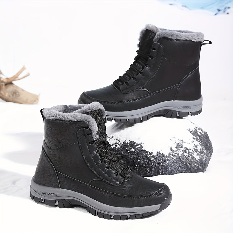 Nolvaire | Femme Bottes de Neige Imperméables Fourrées - Black - Image 4