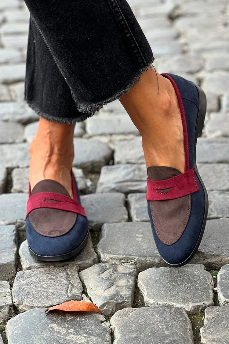 Noëlvane | Mocassin Femme Plat Color Block - Image 1