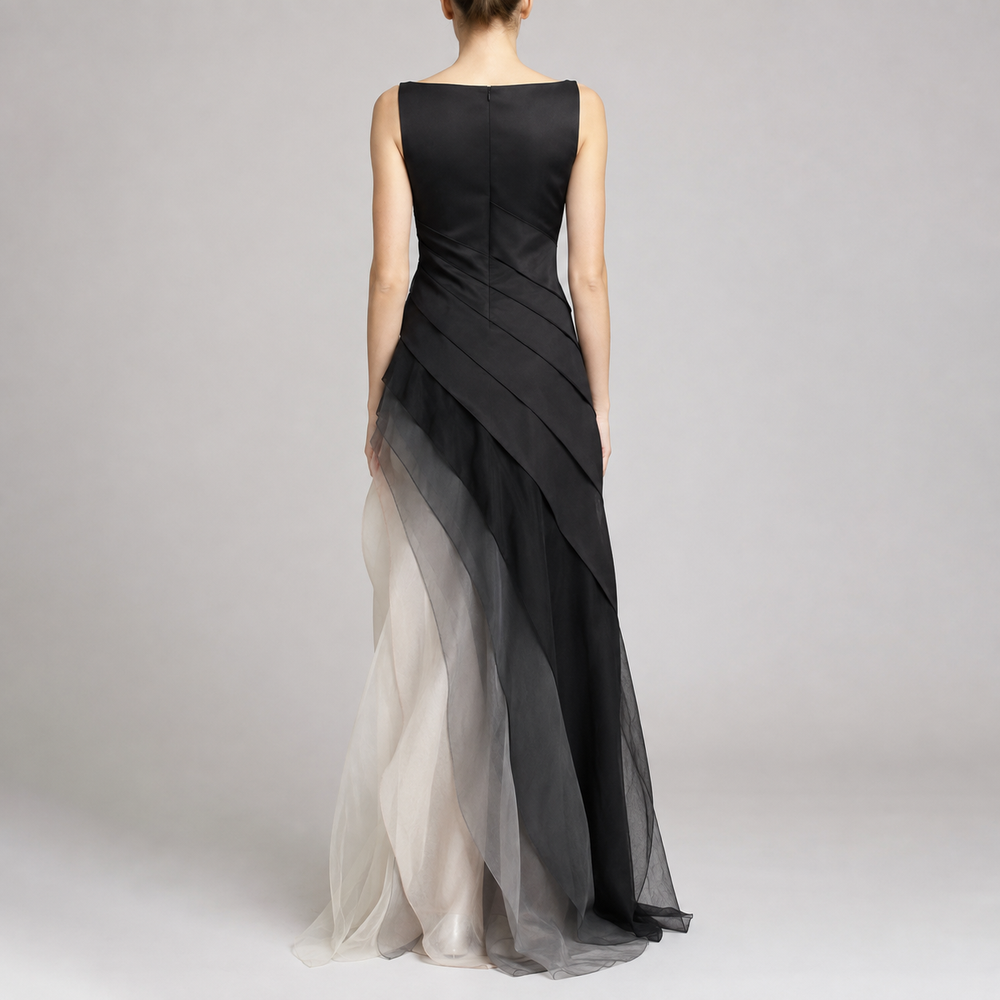 Nolvara | Femme Robe de Soirée Longue Dégradée - Black - Image 2