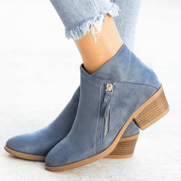 Nolvire | Femme Bottines Zippées Talon Bloc - Image 1
