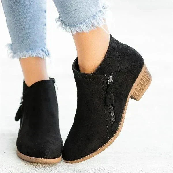 Nolvire | Femme Bottines Zippées Talon Bloc - Image 3