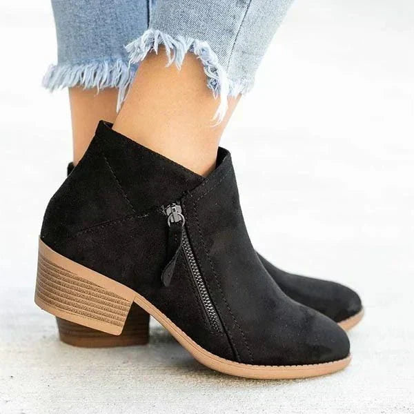 Nolvire | Femme Bottines Zippées Talon Bloc - Image 5