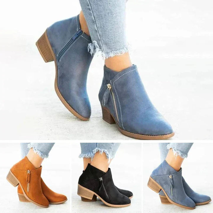 Nolvire | Femme Bottines Zippées Talon Bloc - Image 6
