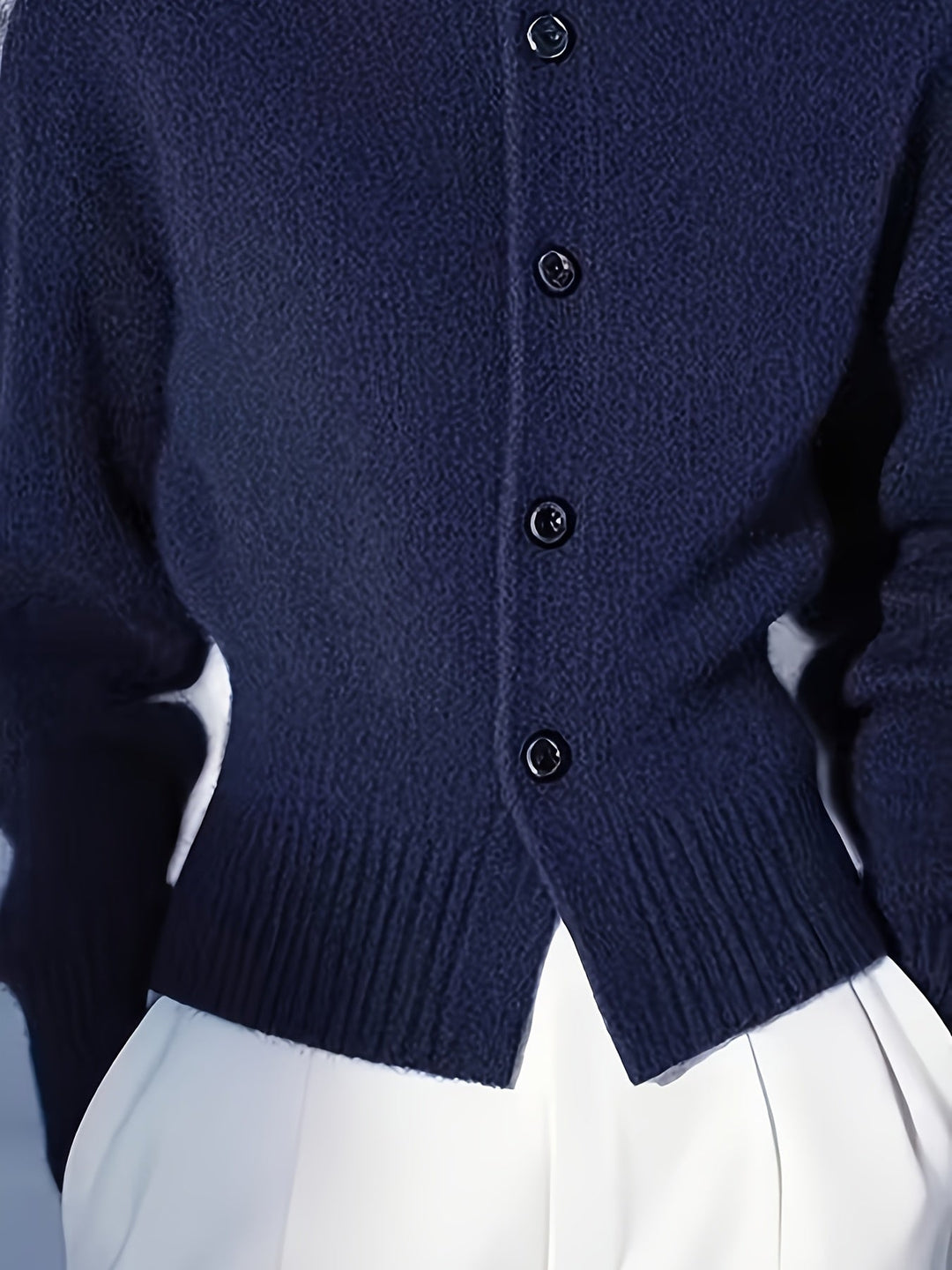 Nolvire | Femme Cardigan Col Montant Boutonné - Red - Image 12