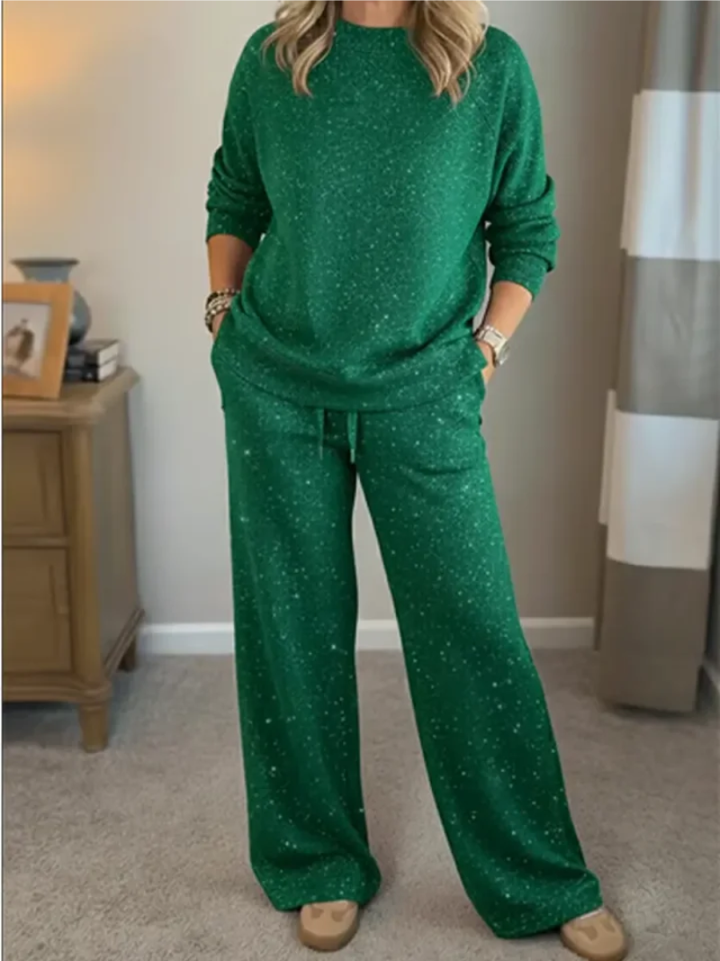 Nolvire | Femme Ensemble Détente Deux Pièces Pantalon Large - Image 2