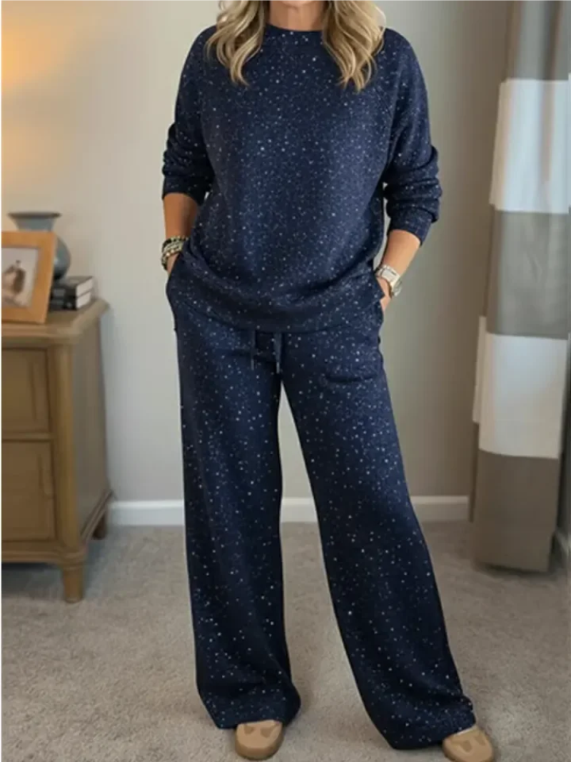 Nolvire | Femme Ensemble Détente Deux Pièces Pantalon Large - Image 3
