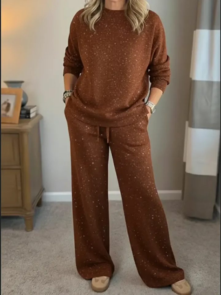 Nolvire | Femme Ensemble Détente Deux Pièces Pantalon Large - Image 4
