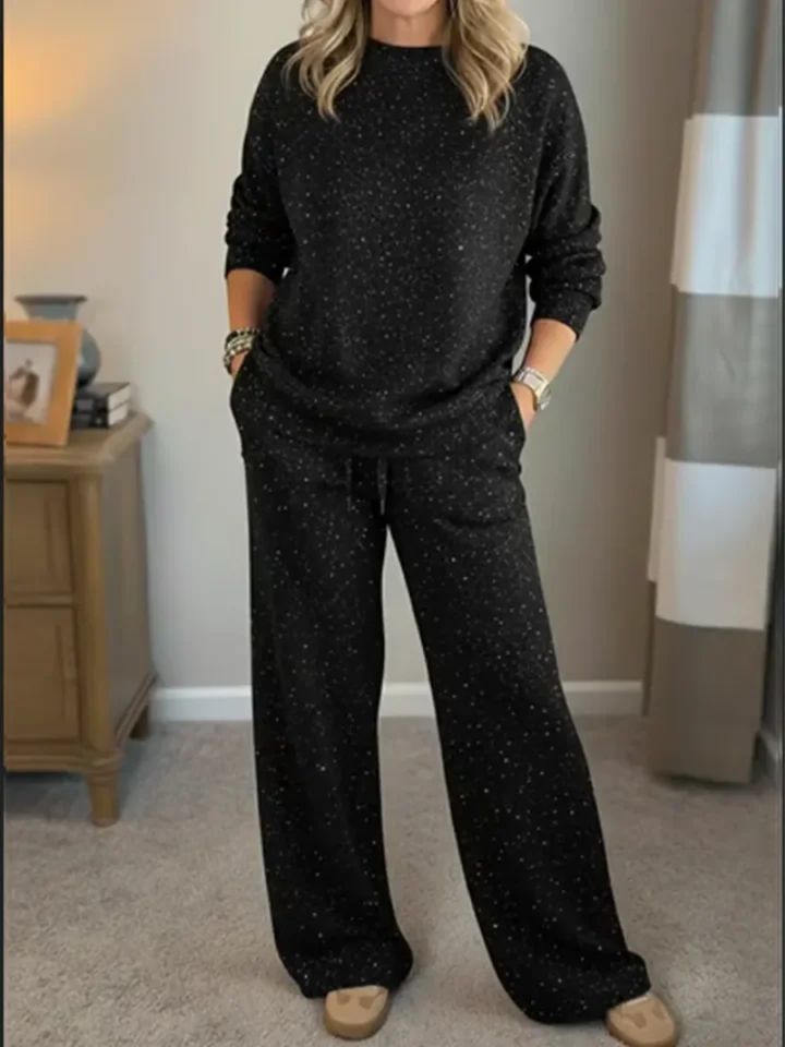 Nolvire | Femme Ensemble Détente Deux Pièces Pantalon Large - Image 5