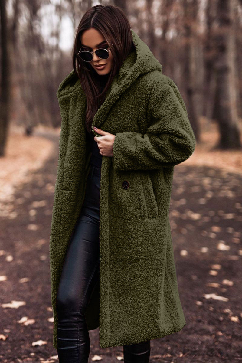 Nolvire | Manteau Teddy Femme Oversize Long - Beige - Image 2