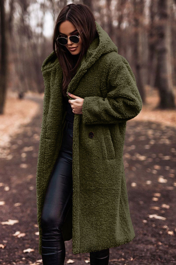 Nolvire | Manteau Teddy Femme Oversize Long - Beige - Image 2