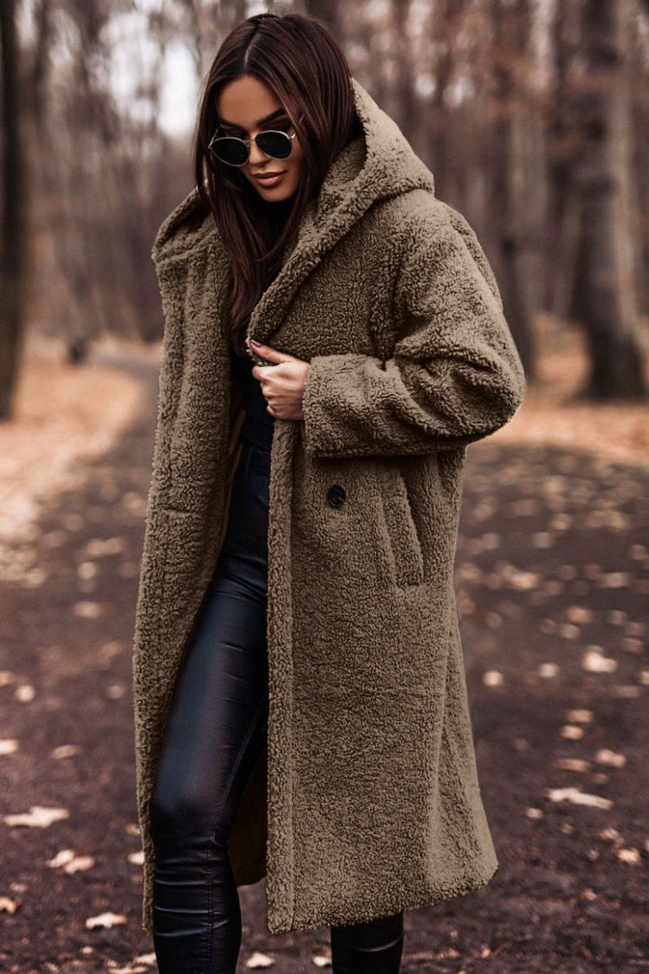 Nolvire | Manteau Teddy Femme Oversize Long - Beige - Image 6