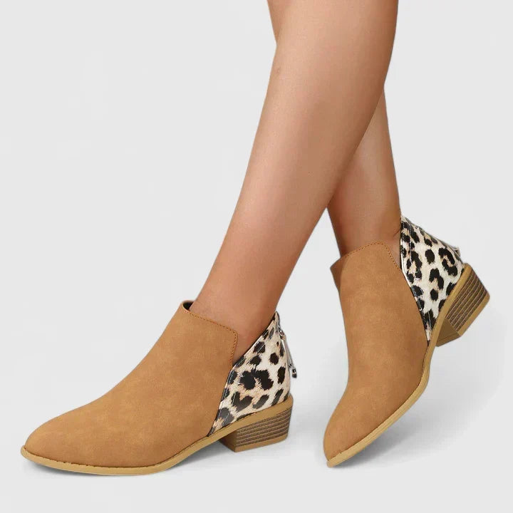 Nolvène | Bottines Femme Léopard Chaîne Dorée - Image 2