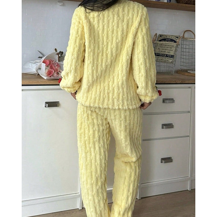 Nolvïre | Femme Ensemble Pyjama Polaire Deux Pièces - Pink - Image 10