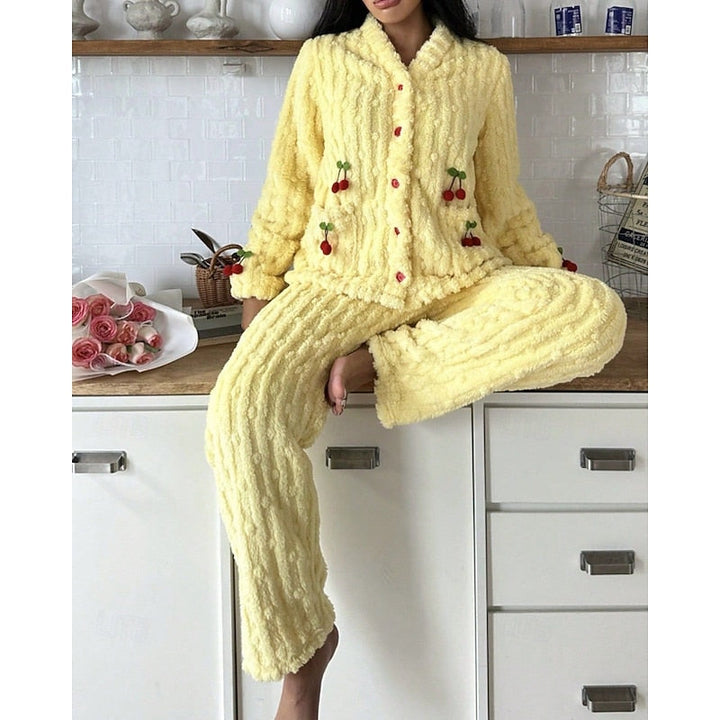 Nolvïre | Femme Ensemble Pyjama Polaire Deux Pièces - Pink - Image 6