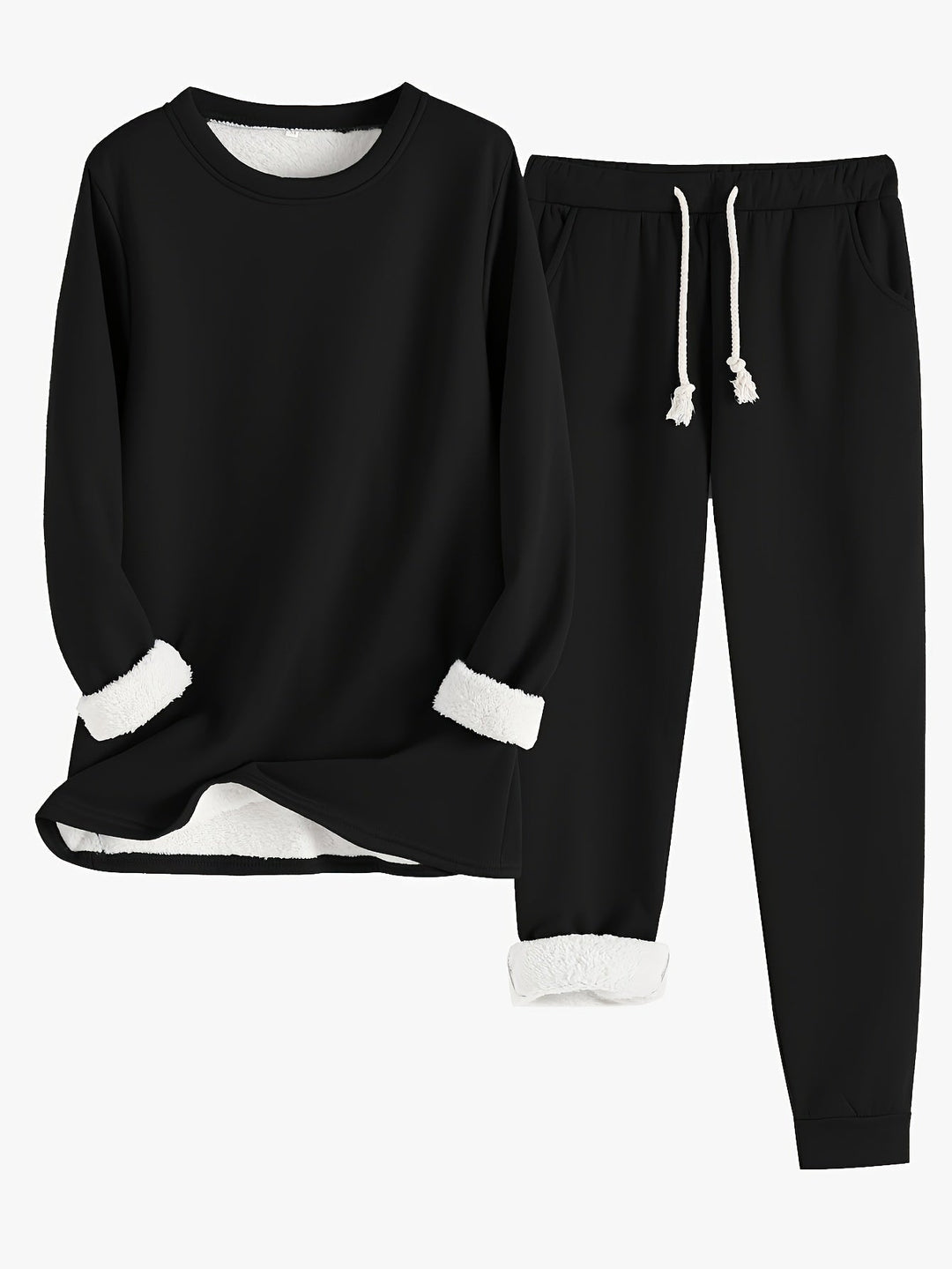 Névhalie | Femme Ensemble Jogging Doublé Polaire - Image 4
