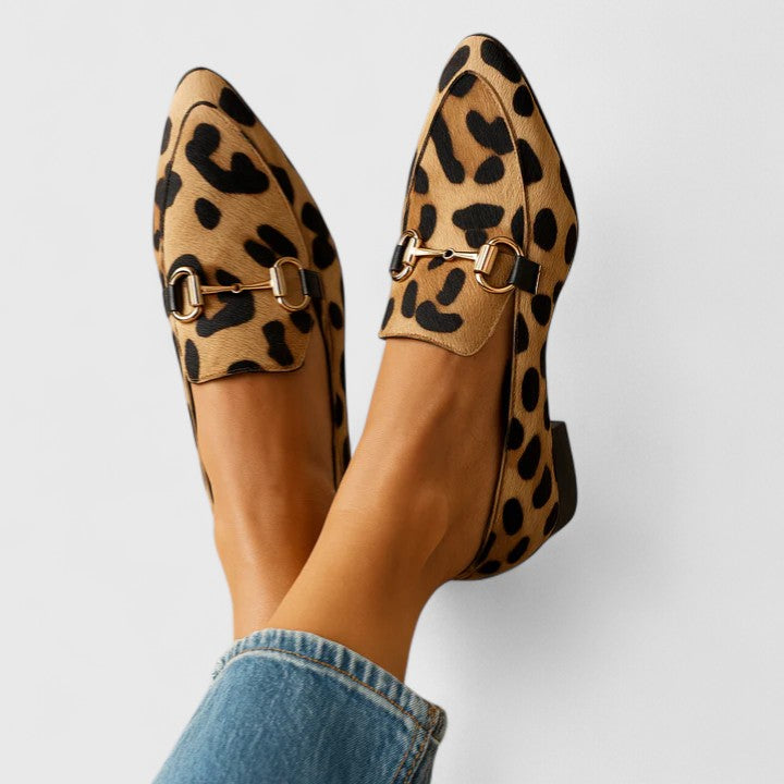 Névoire | Femme Mocassin Léopard Bout Pointu - Leopard - Image 1