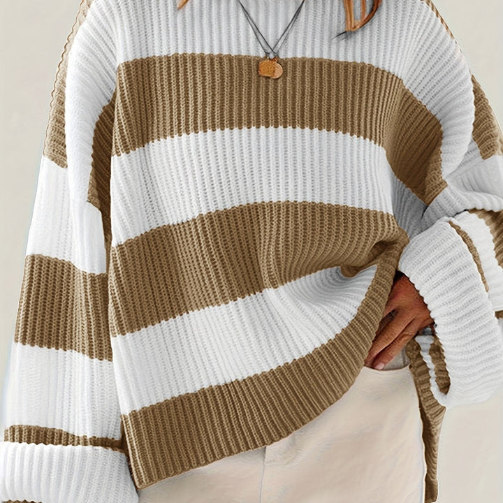 Olviane | Pull Rayé Oversize Femme Col Rond - Image 18