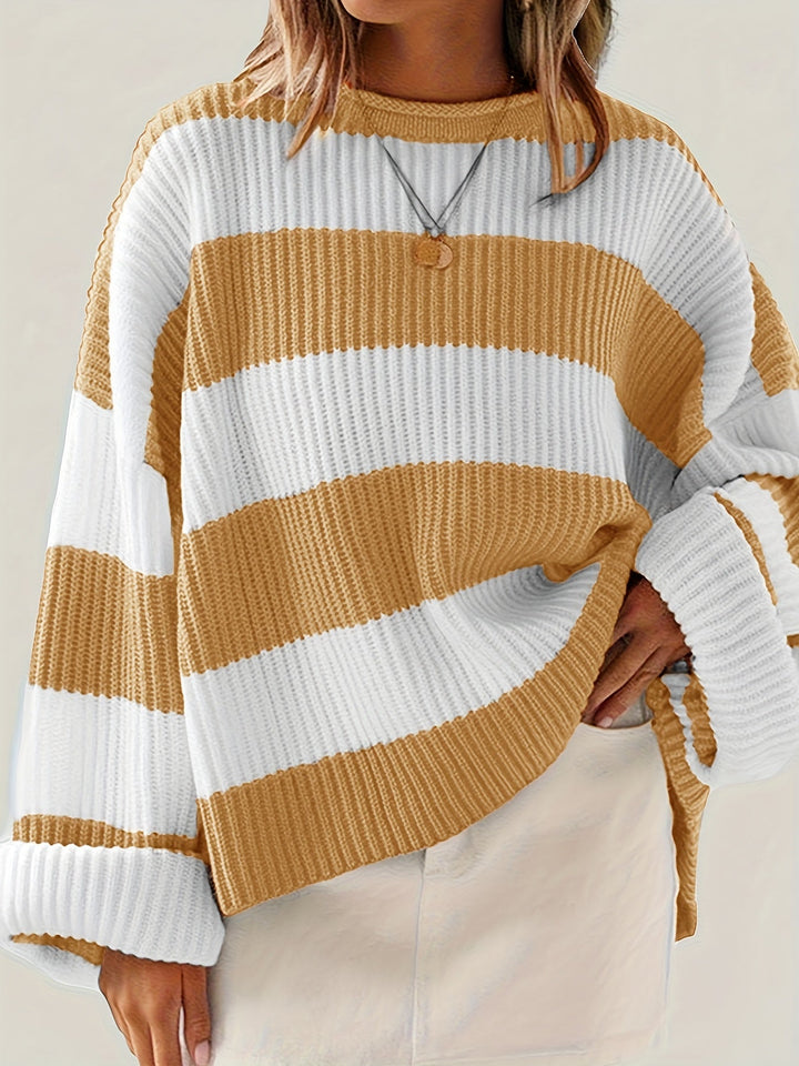 Olviane | Pull Rayé Oversize Femme Col Rond - Image 9