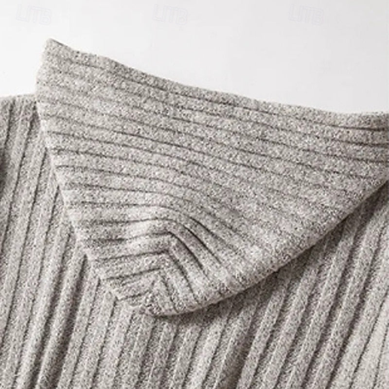 Orland | Homme Cardigan à Capuche Torsadé Boutonné - Light Grey - Image 3