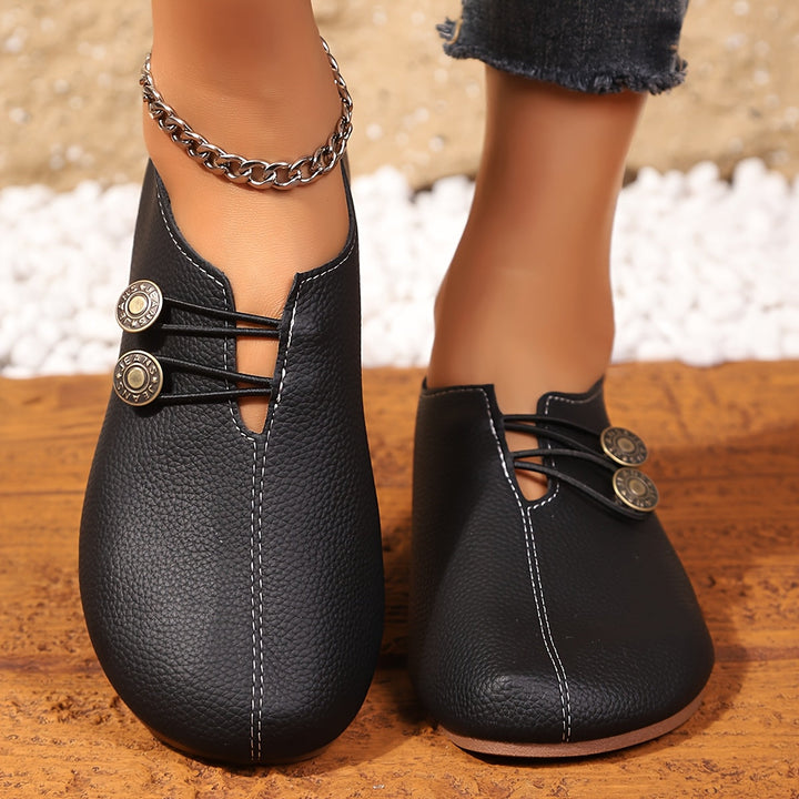 Orlévane | Femme Mocassins Plats Sans Lacets - Black - Image 4