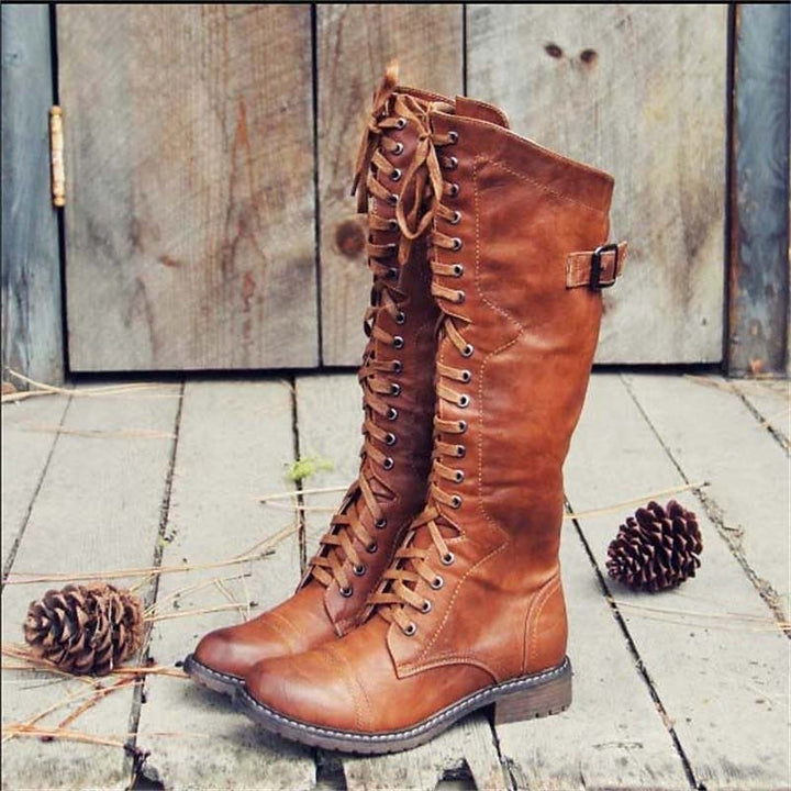 Orlévec | Femme Bottes Hautes à Lacets Montantes - Image 1