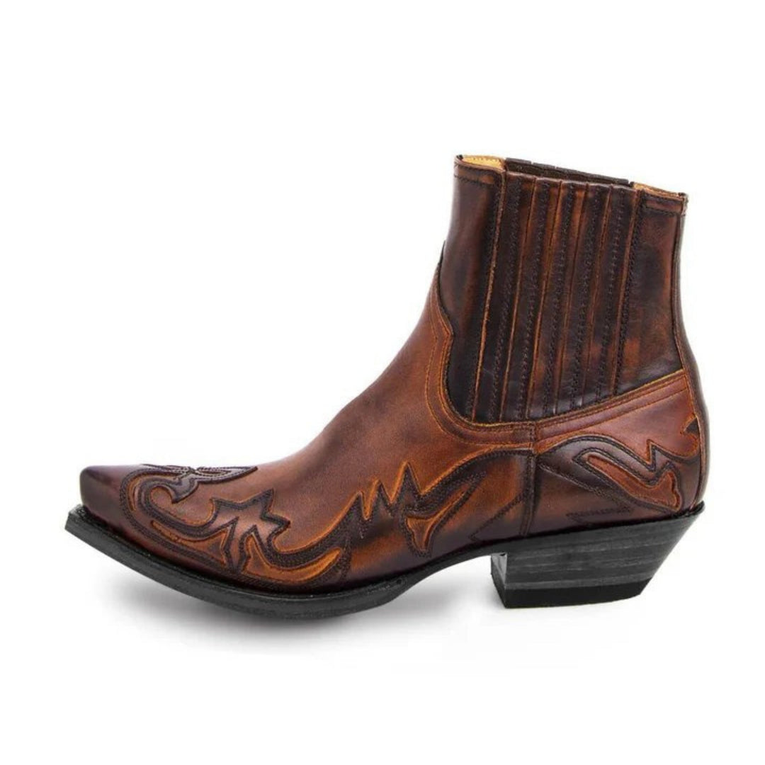 Orvald | Bottines Western Homme Bout Pointu - Brown - Image 1