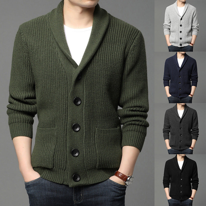 Orvald | Homme Cardigan Col Châle Grosse Maille - Image 1